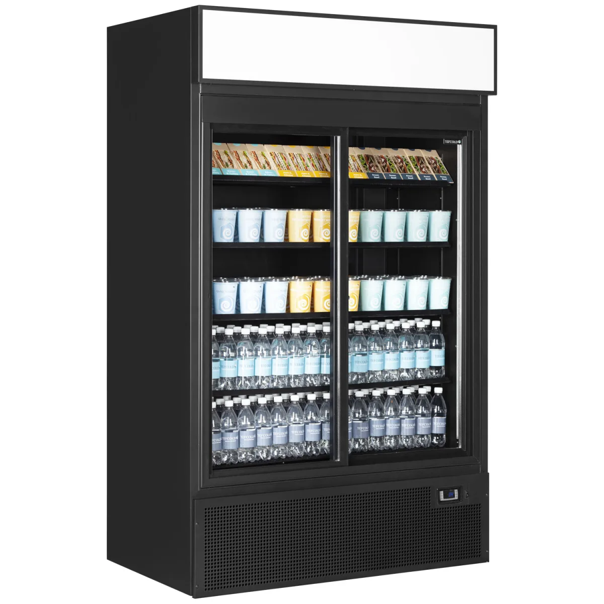 FSC1200S BLACK Glass Door Merchandiser