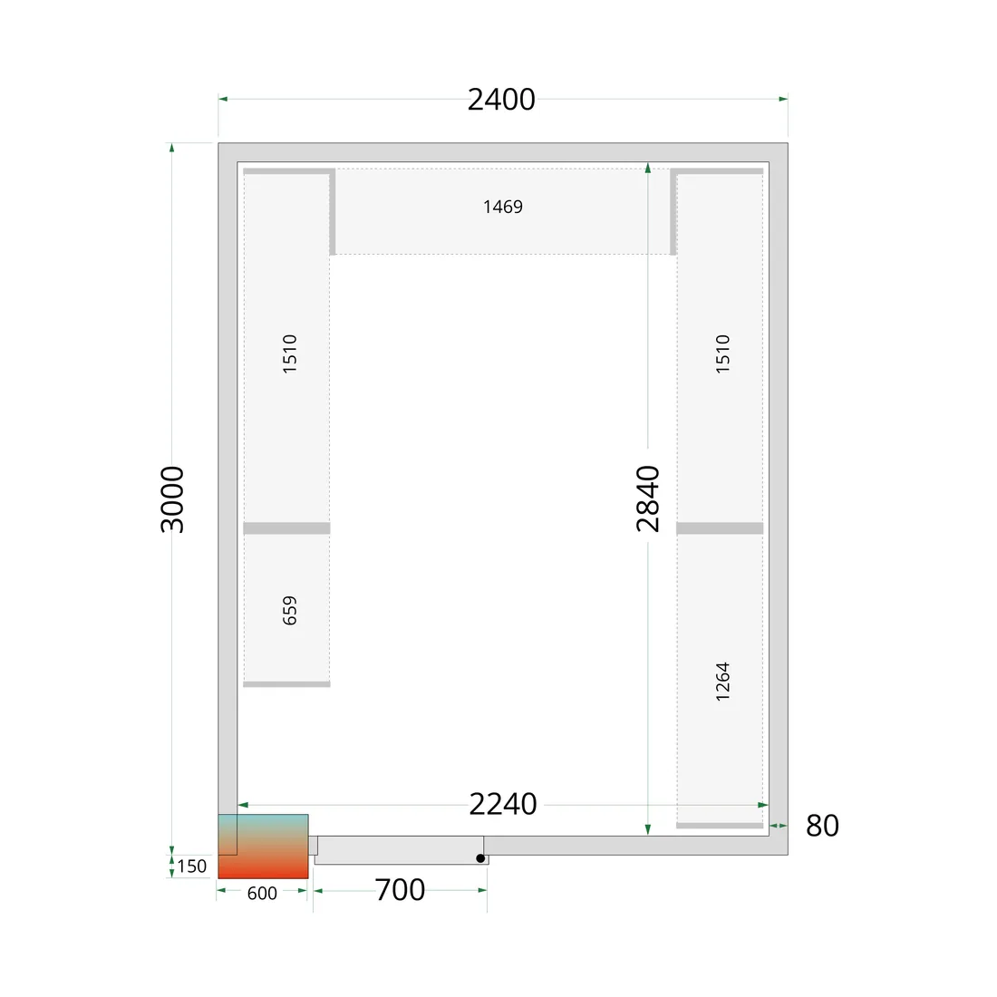 Shelf Rack System Kit CRPF2430