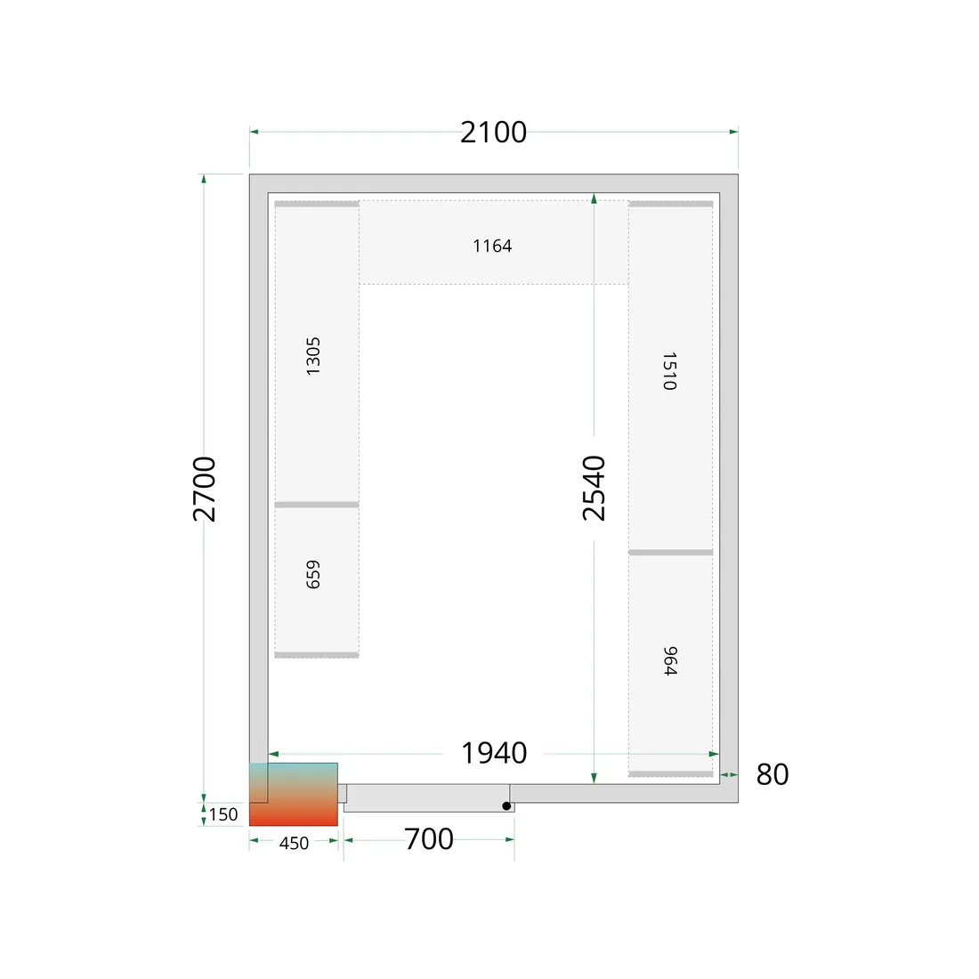 CRPF2127 Shelf Kit CRPF2127