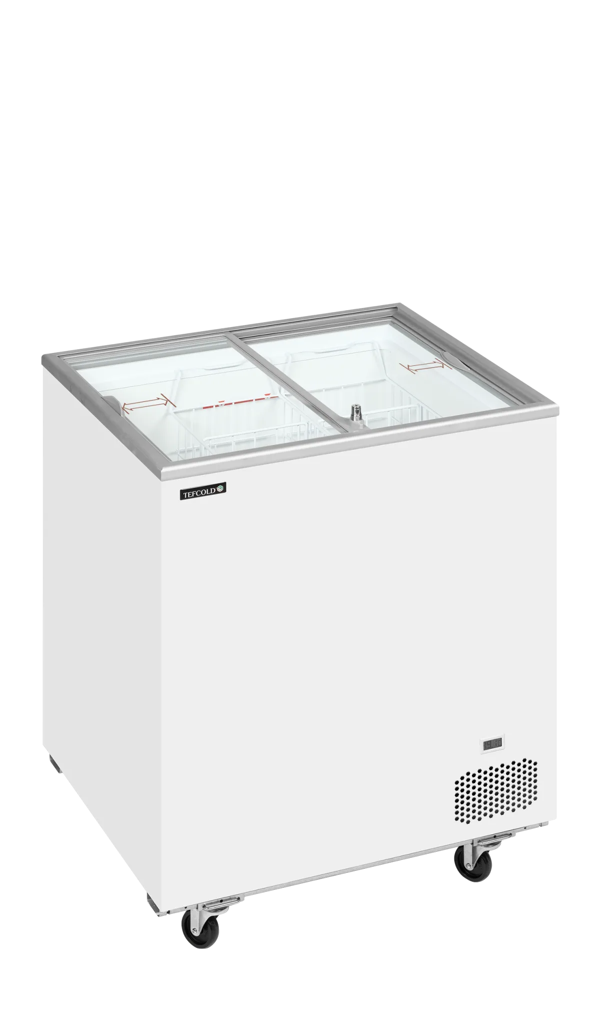 IC201SC Sliding Flat Glass Lid Chest Freezer
