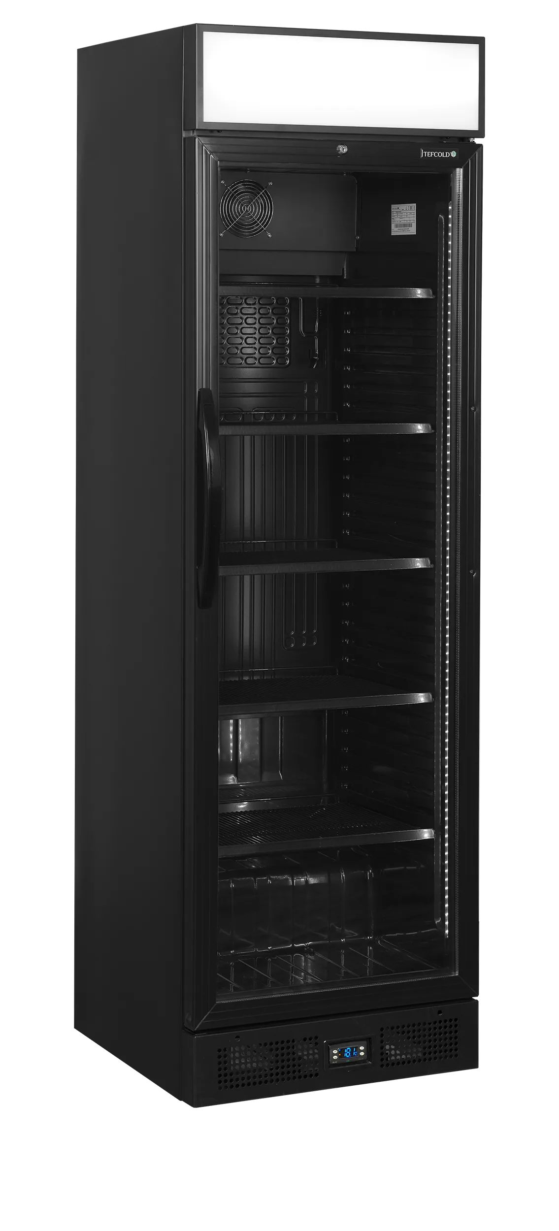 CEV435CP BLACK Glass Door Merchandiser