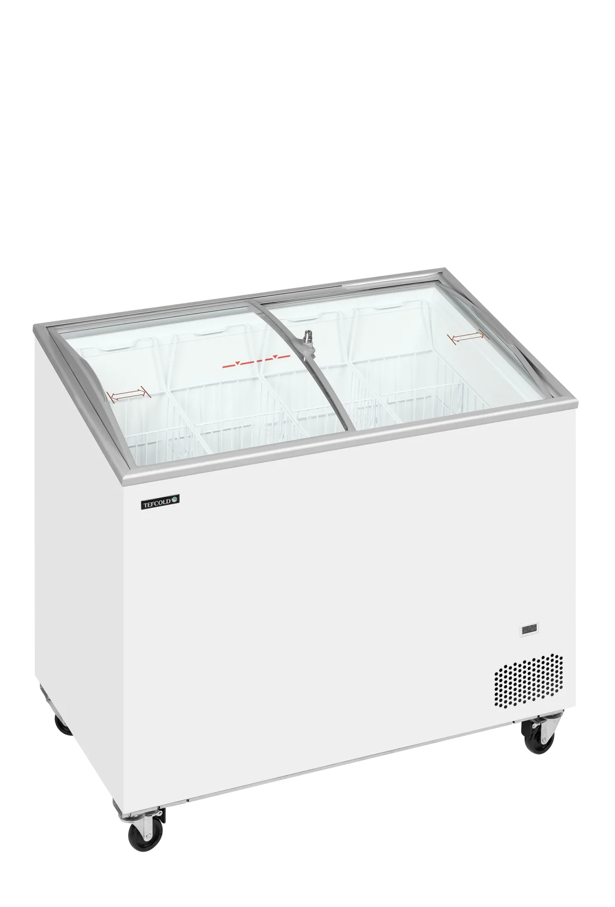 IC302SCEB Sliding Curved Glass Lid Chest Freezer
