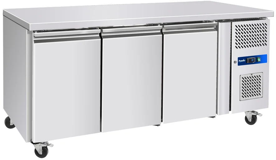 GRN-C3F Professional Three Door Stainless Steel Counter Freezer