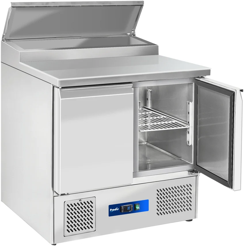 EC-2PREP 2 Door Compact Prep Table, 5 x 1/6GN Topping Well