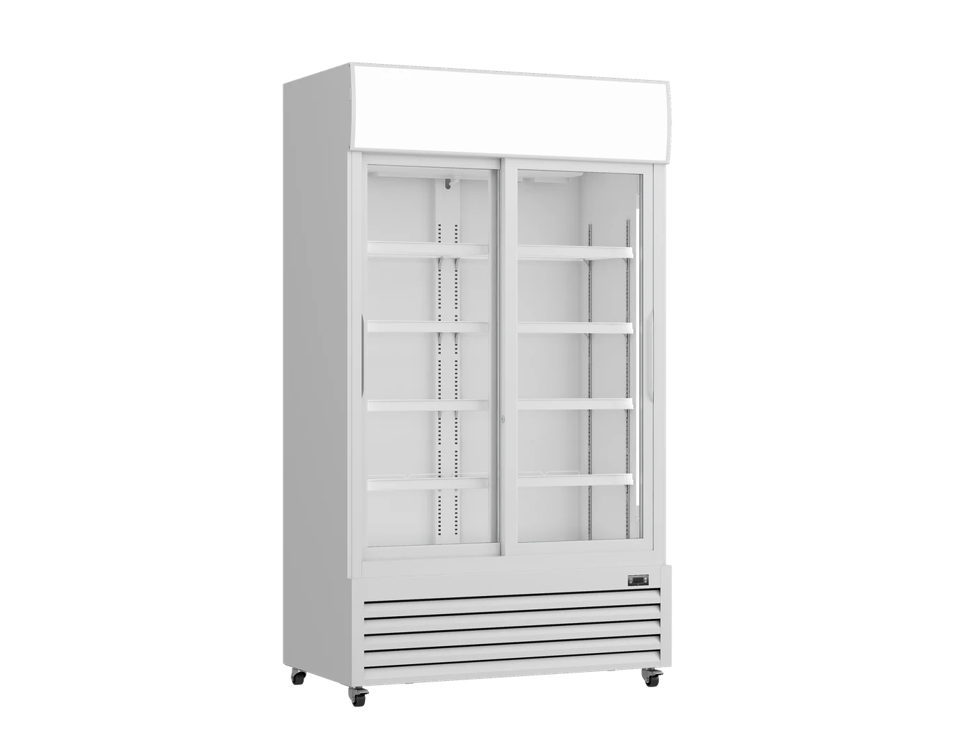 XD701S White Double Sliding Door Tall Shop Display Fridge