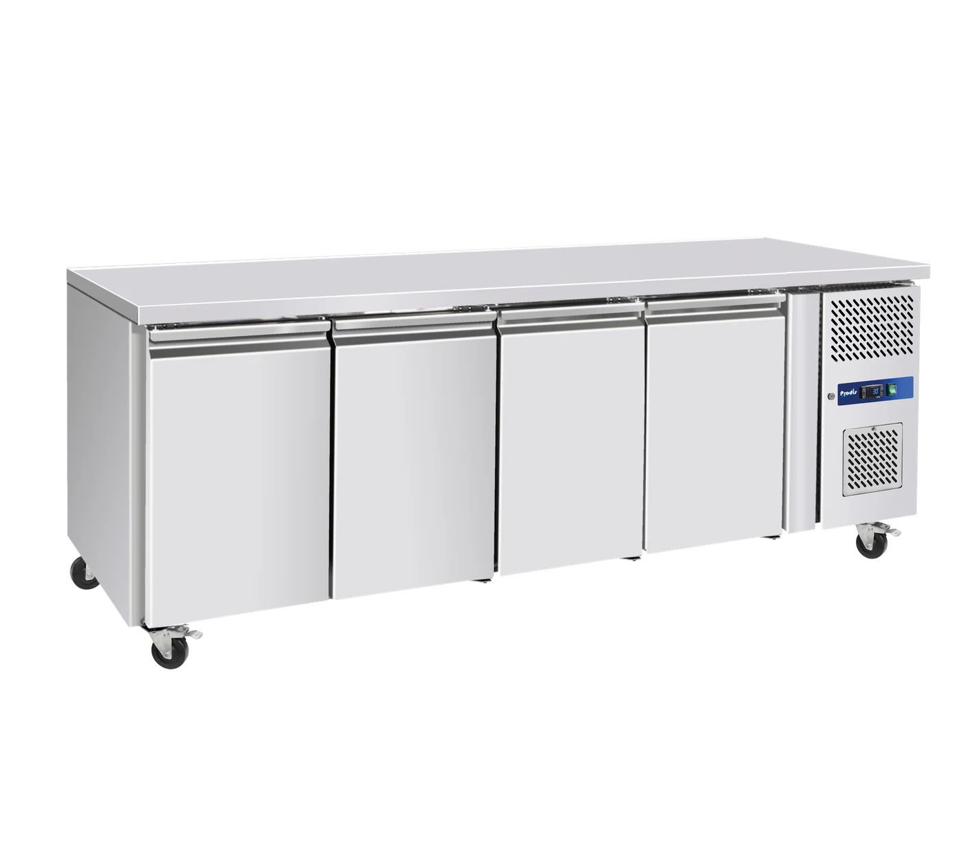 GRN-C4R Professional Four Door Stainless Steel Counter Fridge