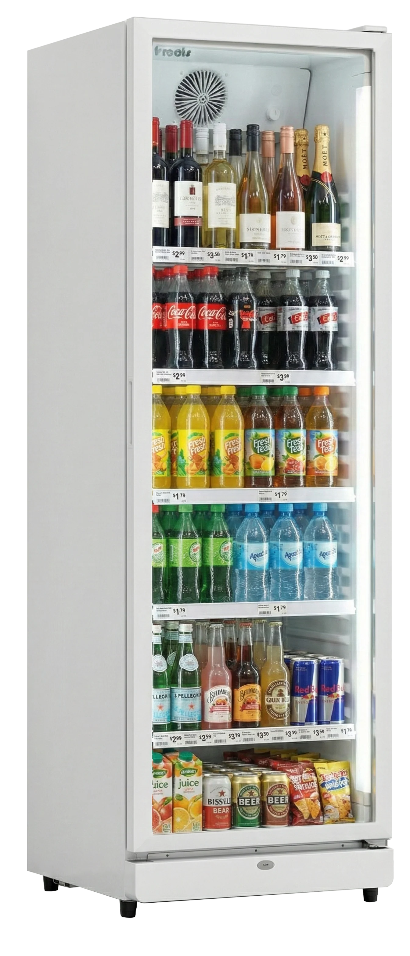 XD381-LE Single Door Upright Display Fridge