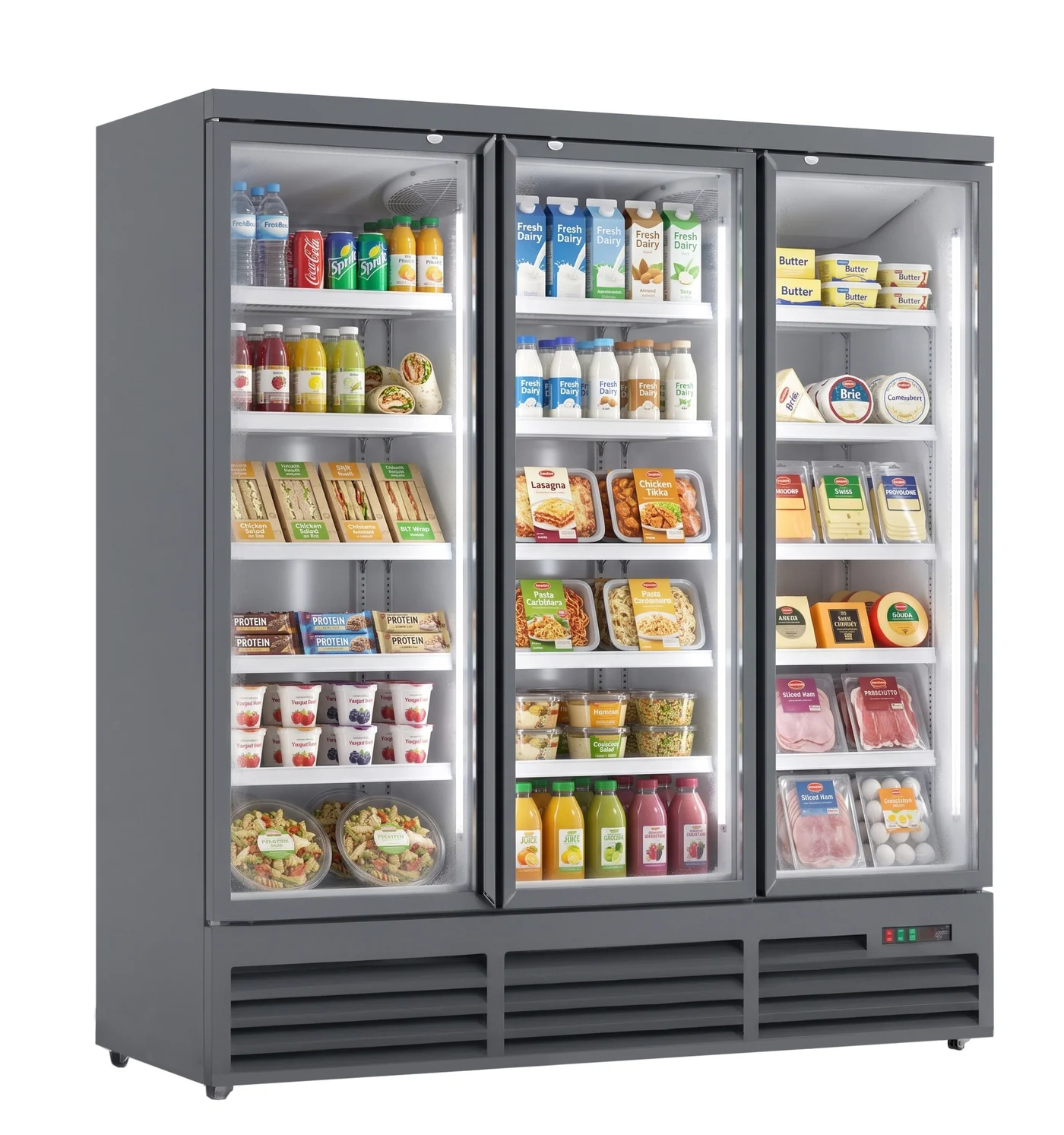 XPD1850-P-MK2 Heavy Duty Low Energy Triple Door Display Fridge