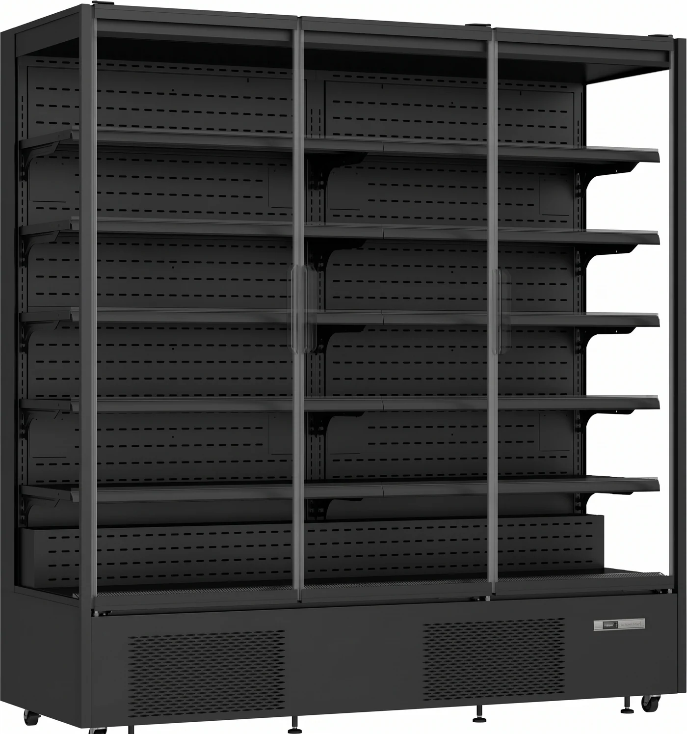 XMD1875-MK2-K Panoramic Frameless Glass Door Multideck - Black