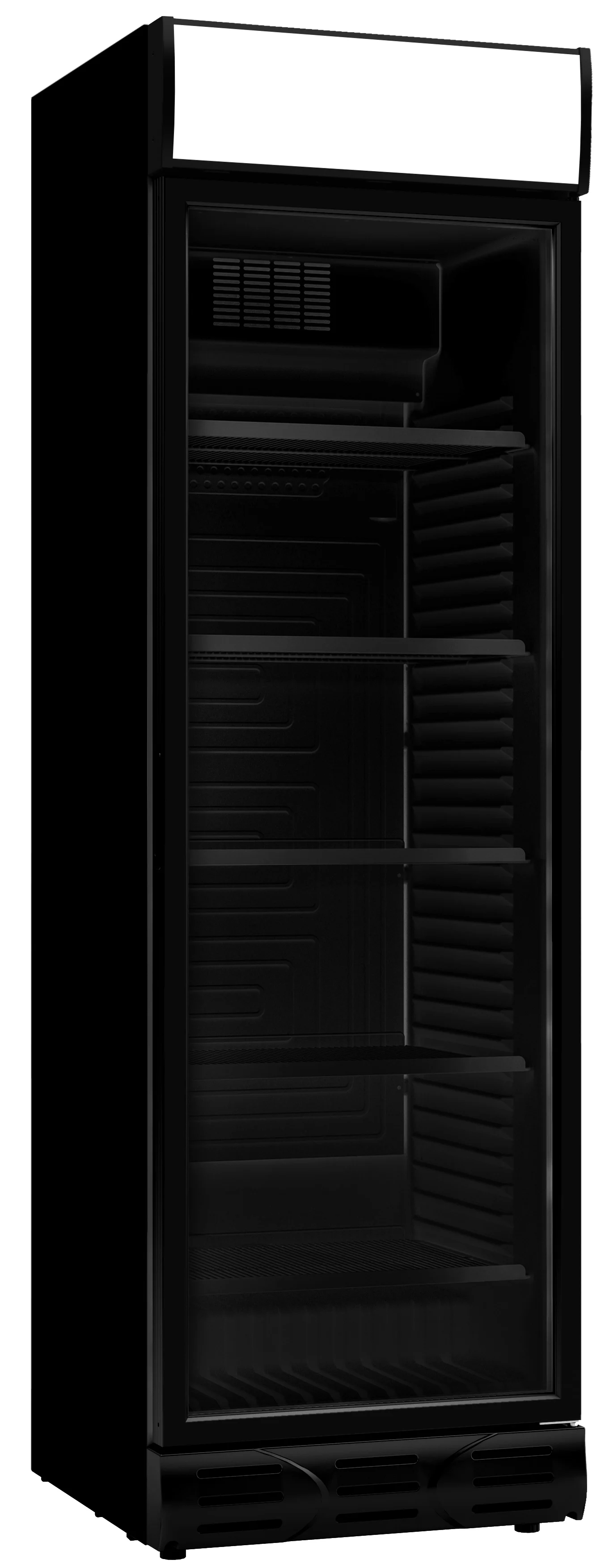 Refrigerator 1 Glass Door Black