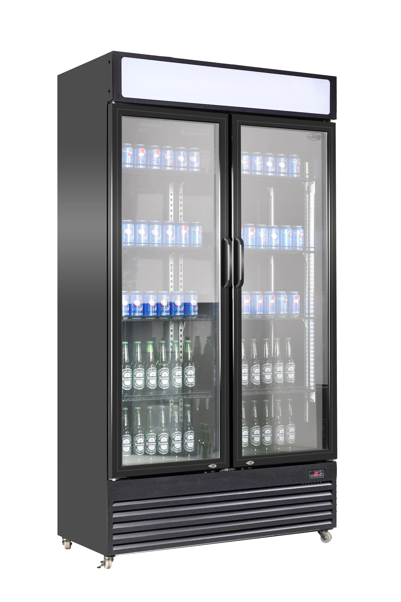 Refrigerator 2 Glass Doors BEZ-780 GD Black Glass door refrigerator