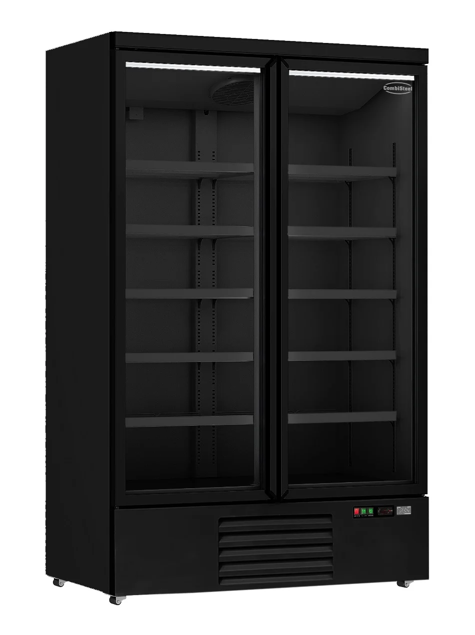 Refrigerator 2 Glass Doors Black JDE-1000R BL Glass door refrigerator