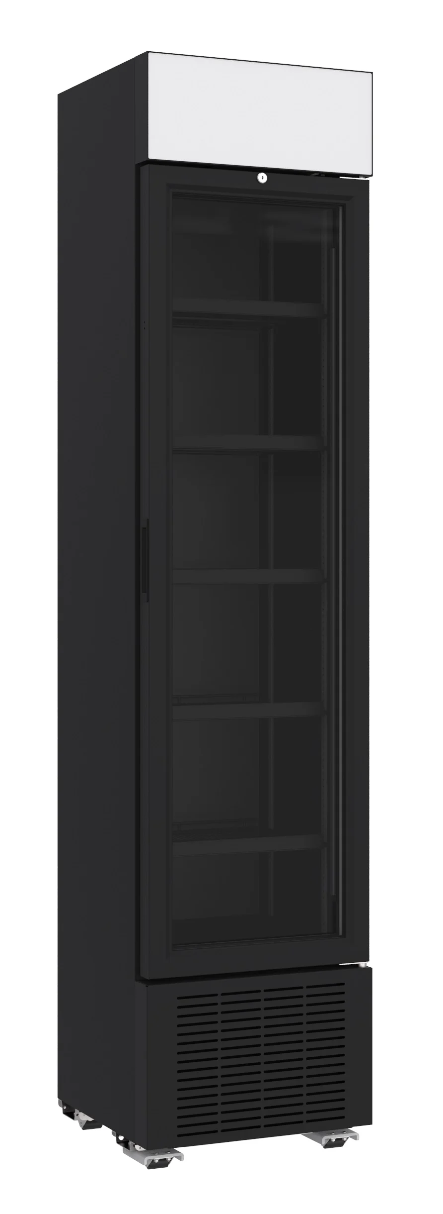 Refrigerator 1 Glass Door Black 232L *transport ON Request* Glass door refrigerator