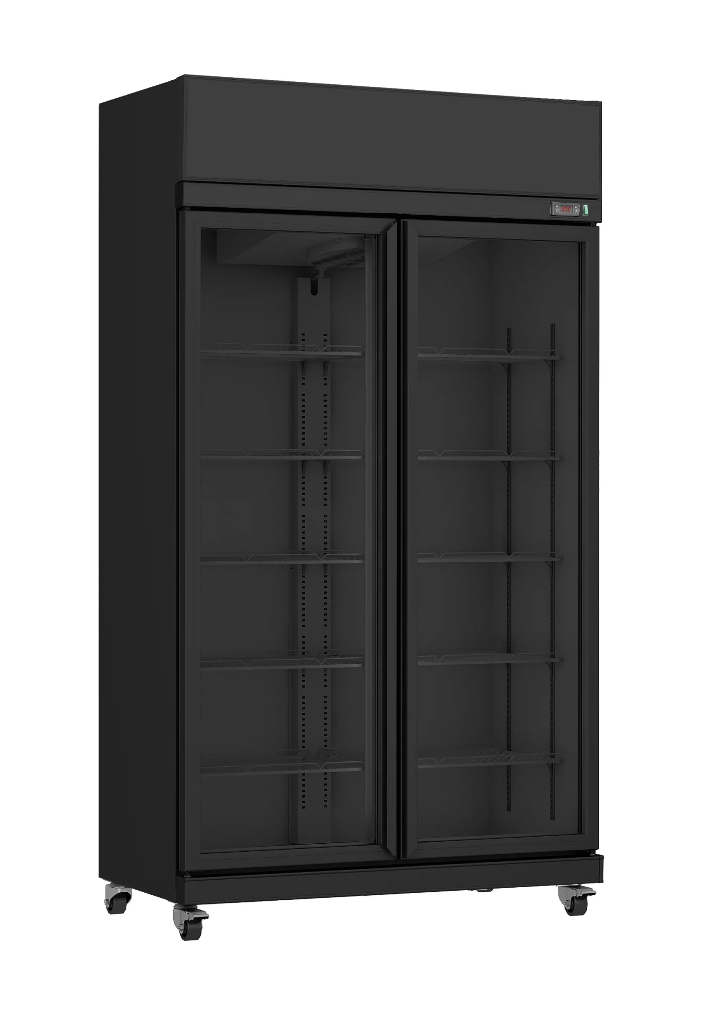 Refrigerator 2 Glass Doors Black IRM-770R BL Glass door refrigerator