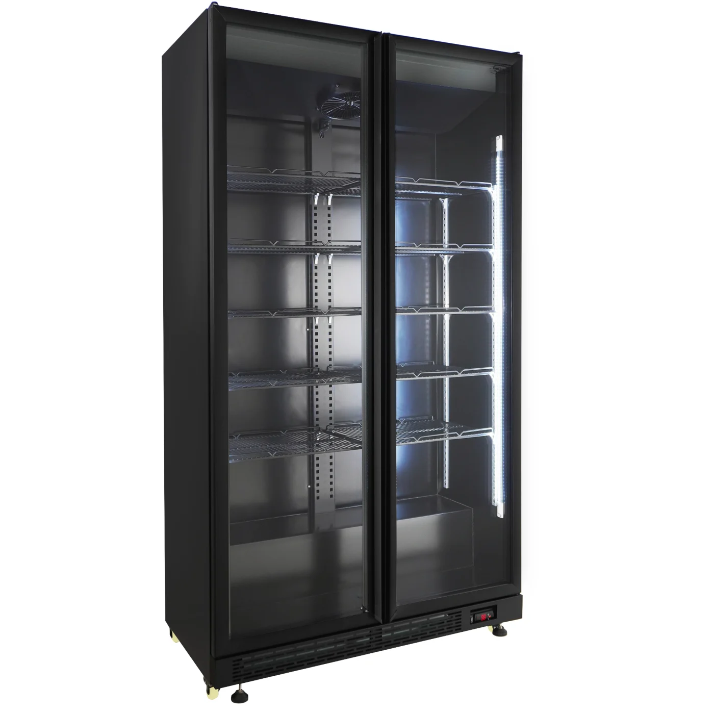 Refrigerator 2 Glass Doors Black NAP-850 Glass door refrigerator