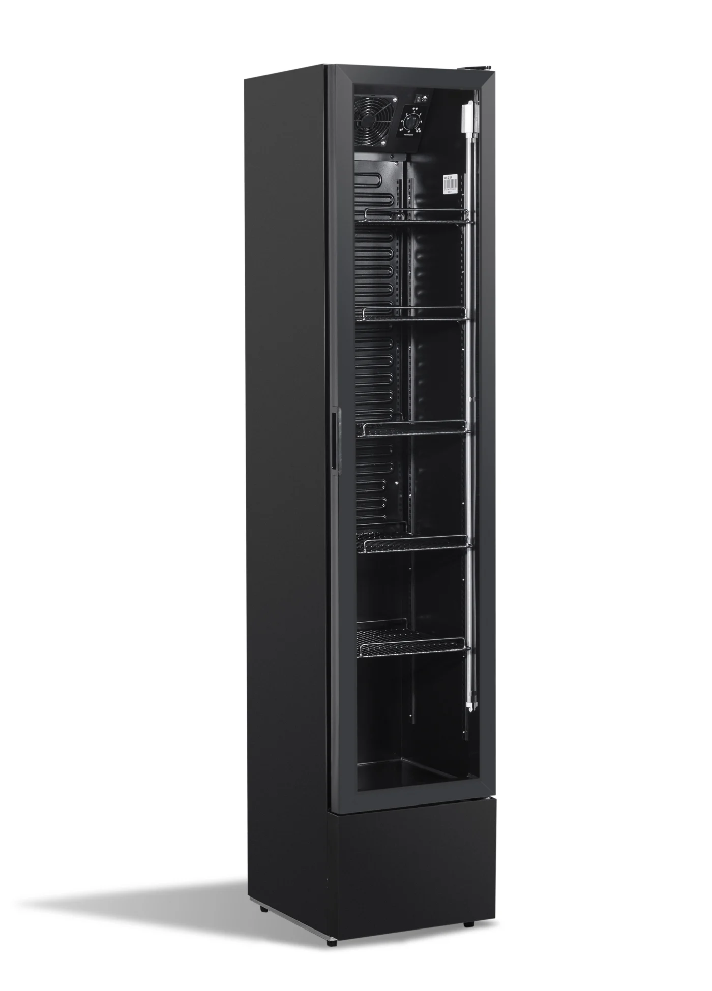 Glass Door Refrigerator Narrow Black NAP-150 Glass door refrigerator