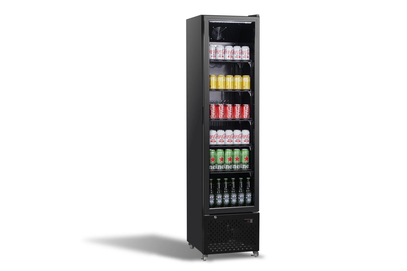 Glass Door Refrigerator Narrow Black NAP-250 Glass door refrigerator
