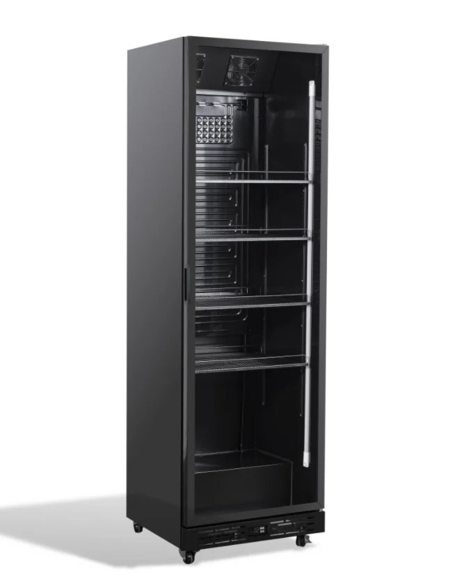Refrigerator 1 Glass Door Black NAP-360 Glass door refrigerator