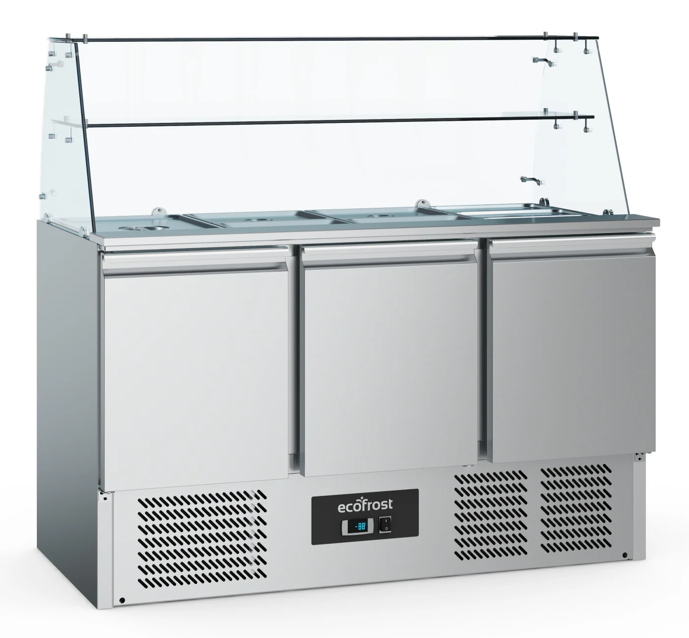 Refrigerated Saladettes With Glas 3 Doors Saladette