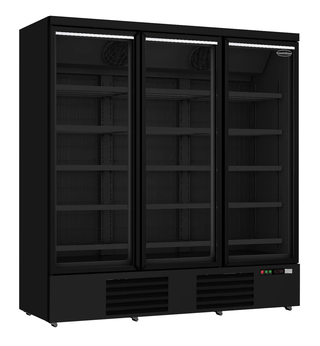 Freezer 3 Glass Doors Black JDE-1530F BL **note: There Is A Higher Inrush Current, Which Makes A Circuit Breaker With Type C Characteristic Necessary.** Glass door freezer