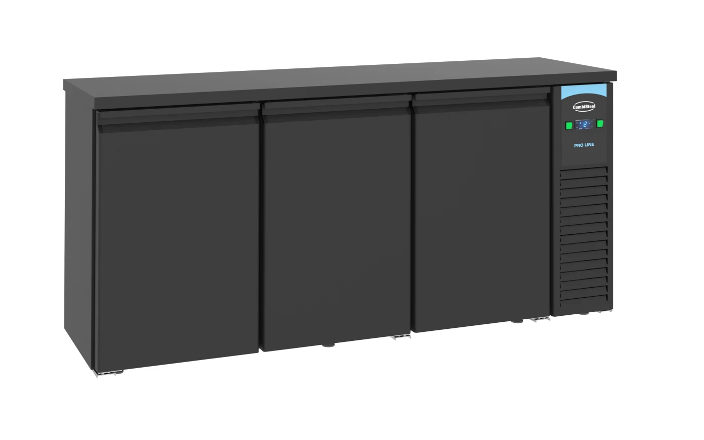 Barcooler Black 3 Doors Backbar counter