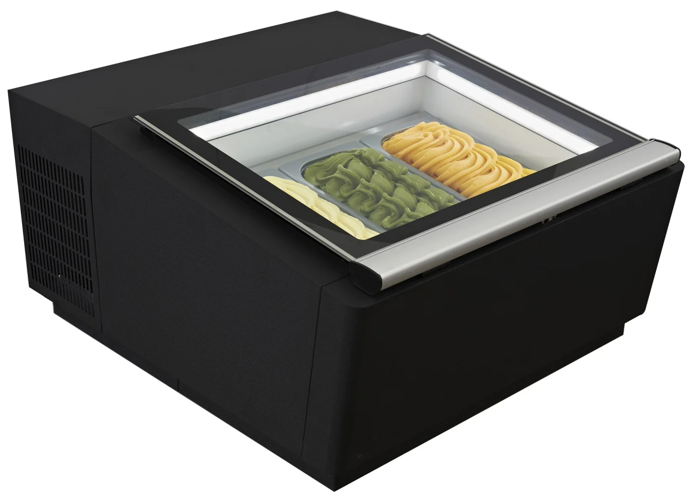 Countertop Model ICE Cream Display Black Opens ON The Operating Side Ice cream display