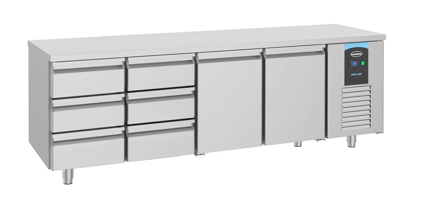 700 Refrigerated Counter 2 Doors 6 Drawers Energy Line Refrigerated counter