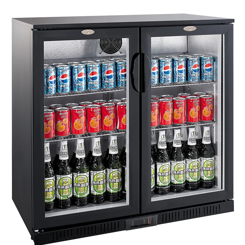 Backbar Cooler Black 2 Doors Backbar counter