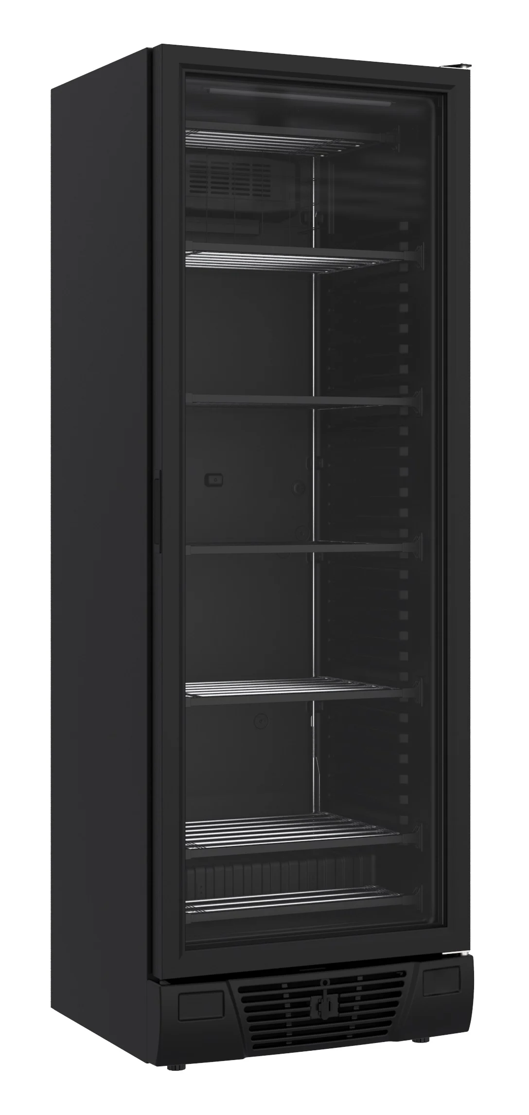 Freezer 1 Glass Door Black 382L