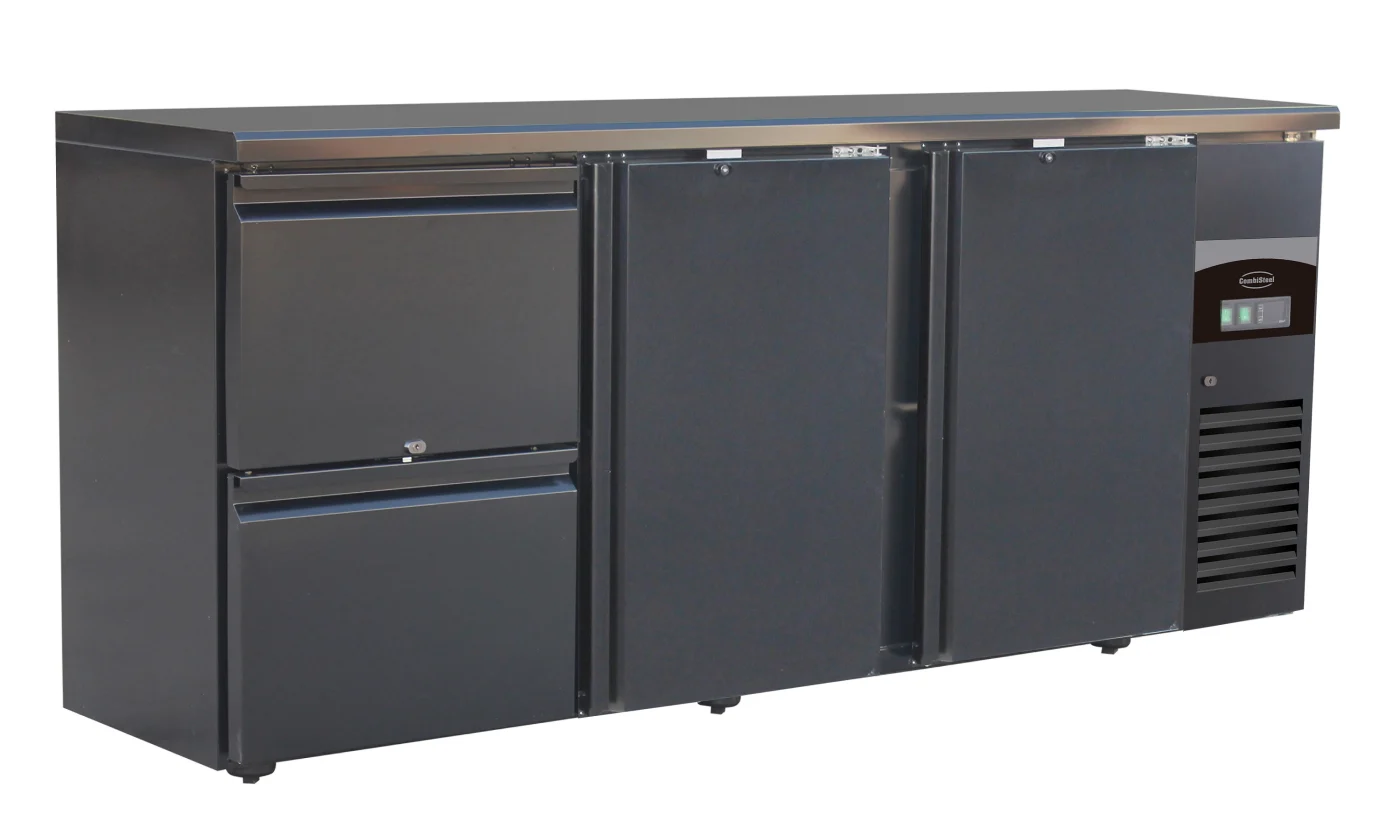 Barcooler Black 2 Doors And 2 Drawers Backbar counter